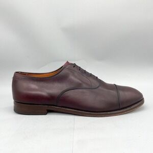 Alden 906 Mens 12 B/D Straight Cap Toe Bal Oxford Shoe Burgundy Calfskin Leather